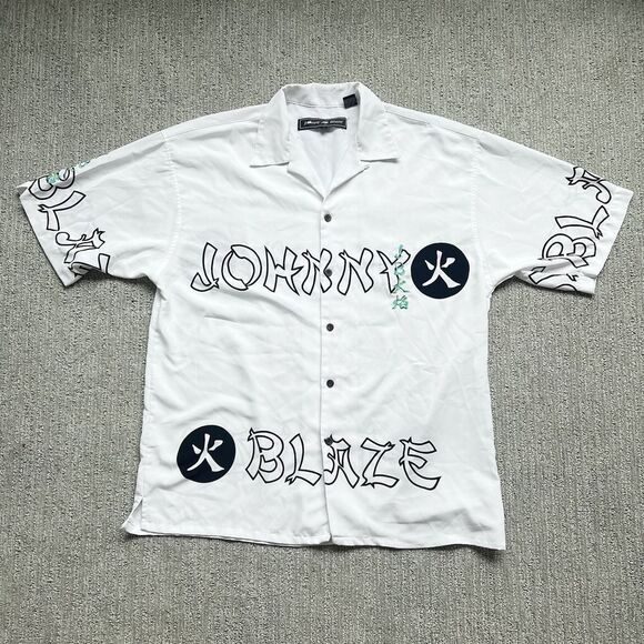 VTG 90s Johnny Blaze Shirt Chinese Fire Wu-Tang Clan Method Man Size XL RARE - Picture 1 of 8